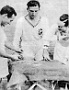 Nel novembre del 1932, tre giocatori del Calcio Padova giocano a carte Bergamin, Corsi e Frossi (Laura Calore)